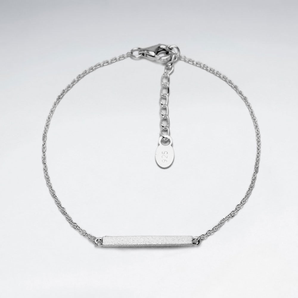 Sterling Silver Chain Bar Bracelet