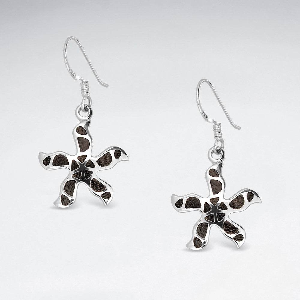 Sterling Silver Star Hook Earrings