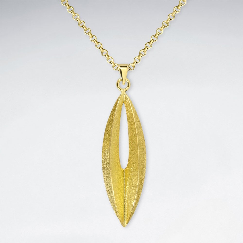 Sterling Silver Open Marquis Pendant