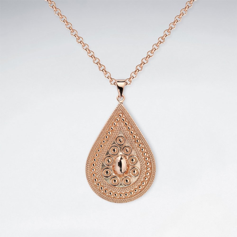 Sterling Silver Bali Style Teardrop Pendant