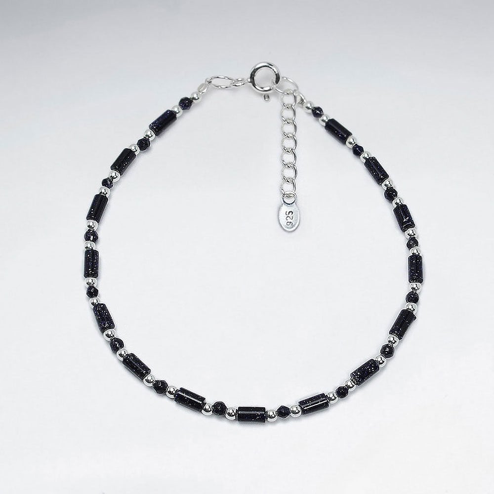 Sand Stone Silver Bracelet