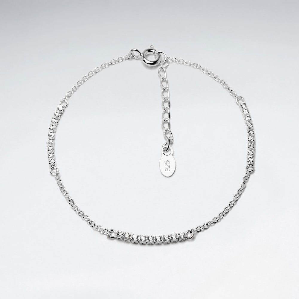 Sterling Silver Cubic Zirconia Bracelet