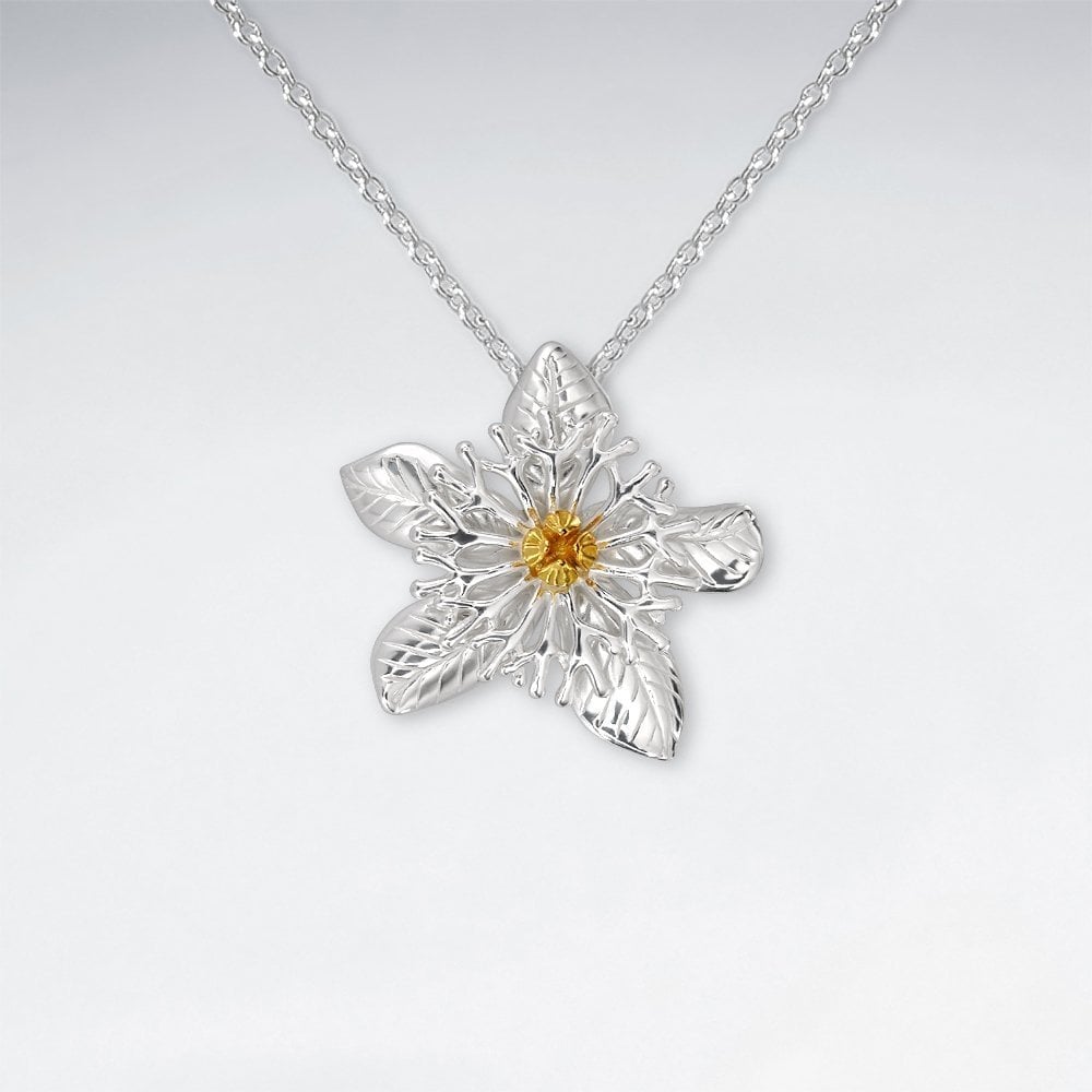 Sterling Silver Filigree Flower Pendant