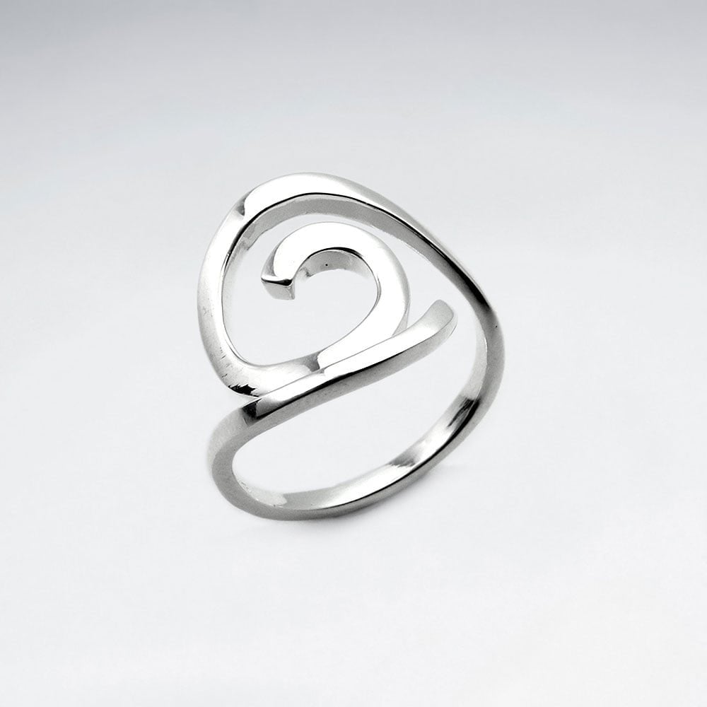 Sterling Silver Open Swirls Ring