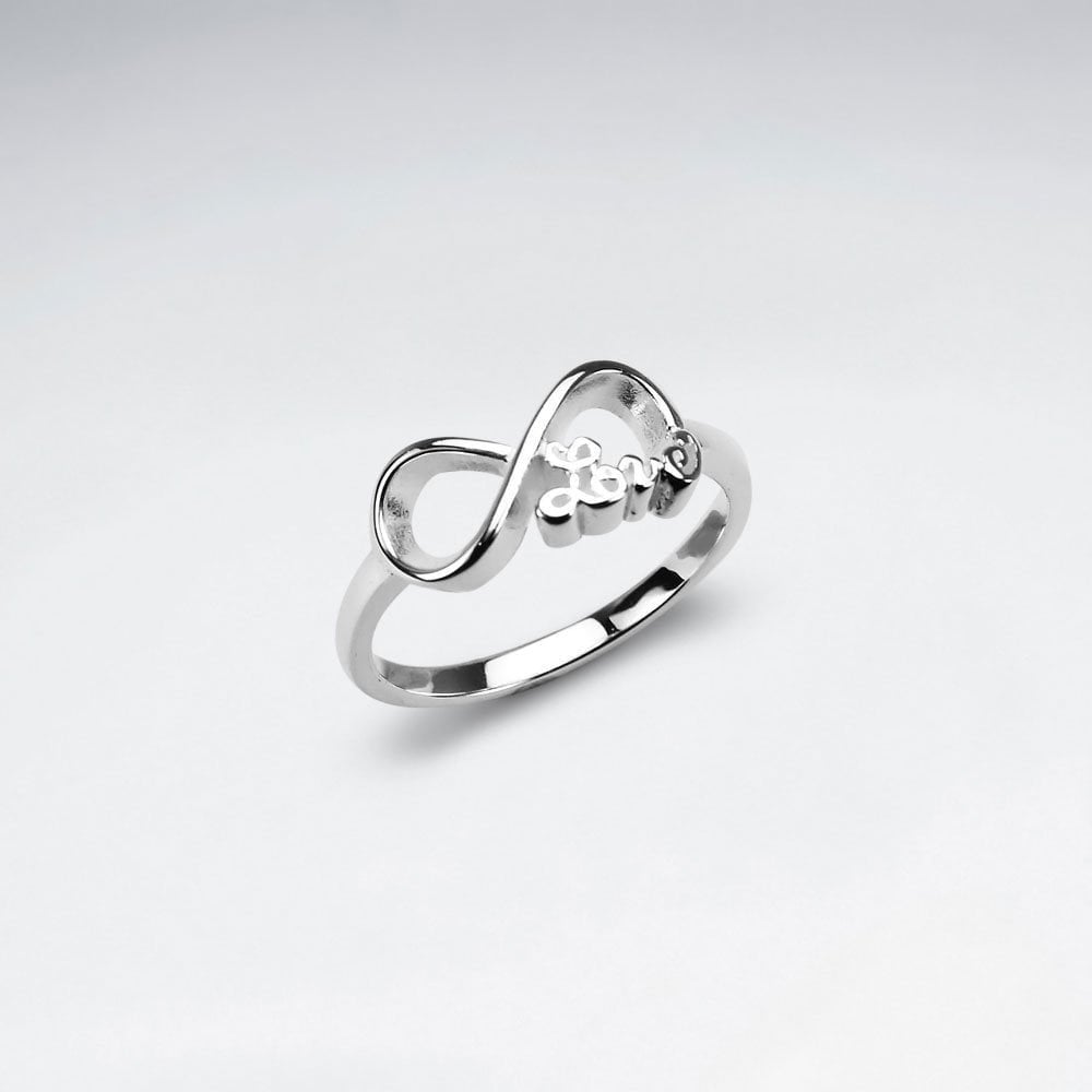Sterling Silver Love Infinity Ring