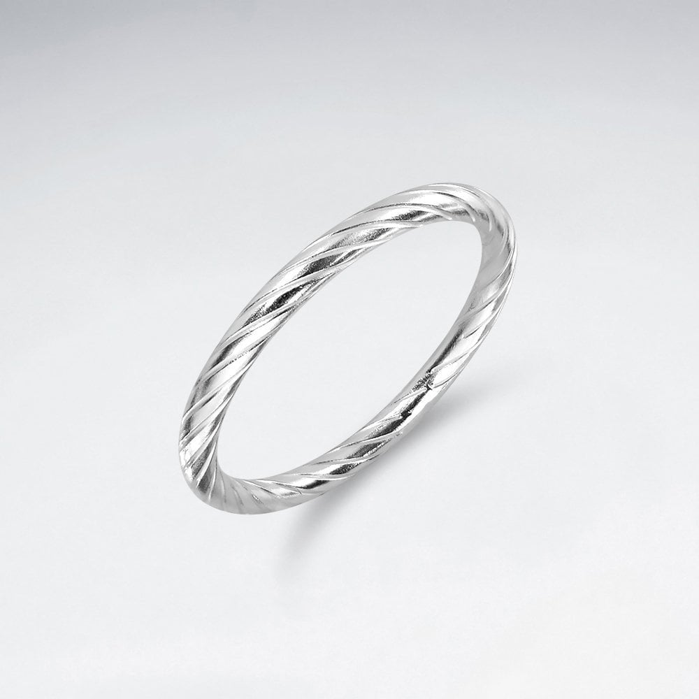 Sterling Silver Rope Twist Ring
