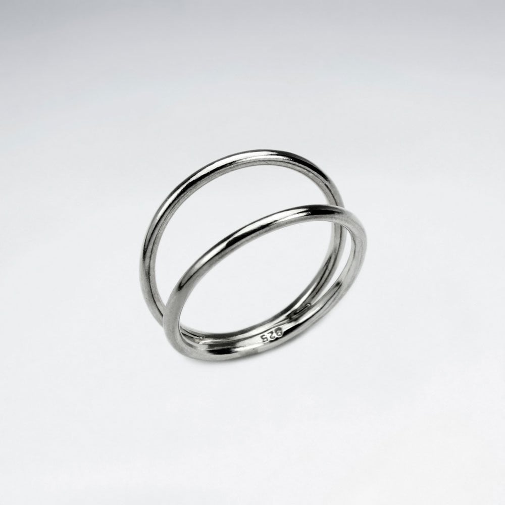 Sterling Silver Double Band Ring