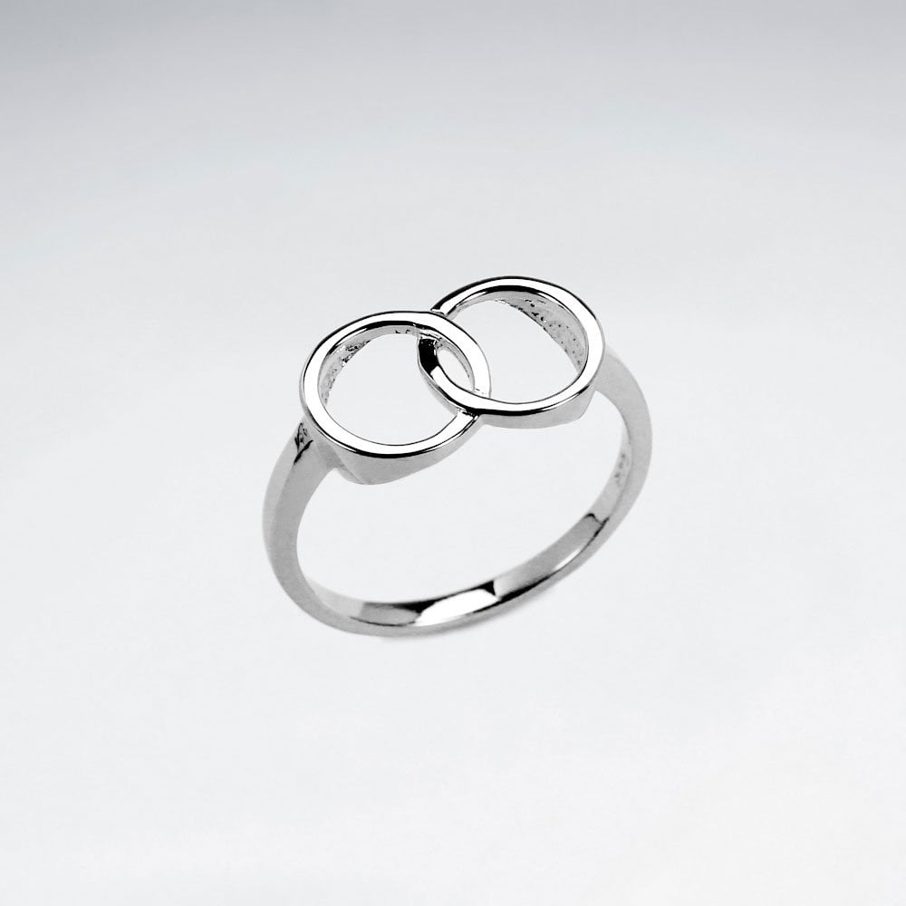 Sterling Silver Interlocked Circle Ring