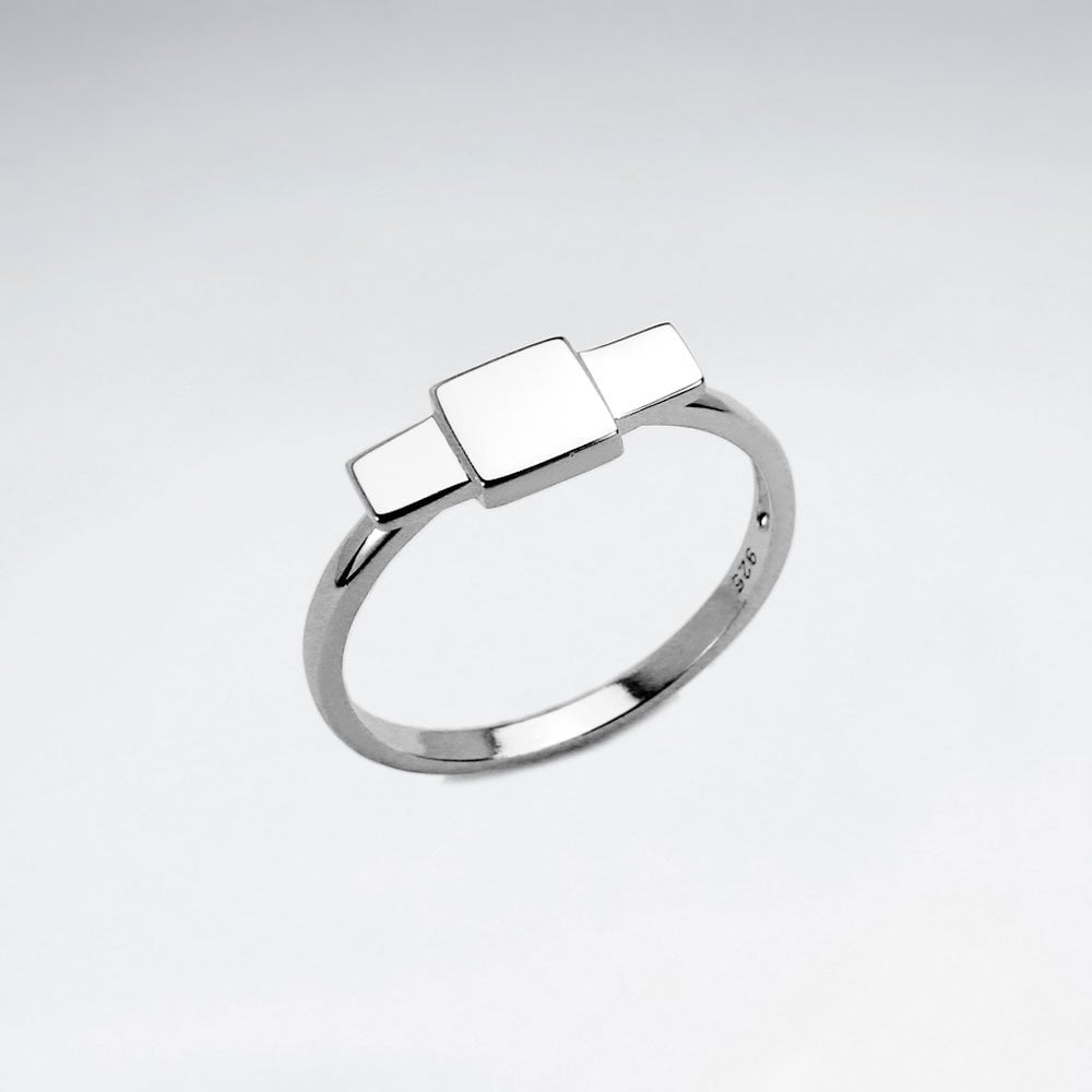 Sterling Silver Geometric Silhouette Ring