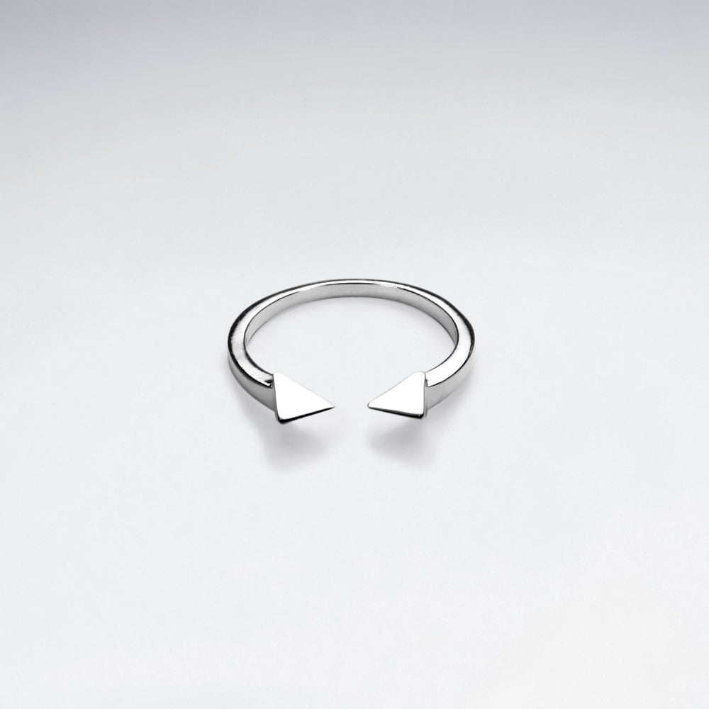 Sterling Silver Split Band Arrow Heads Ring