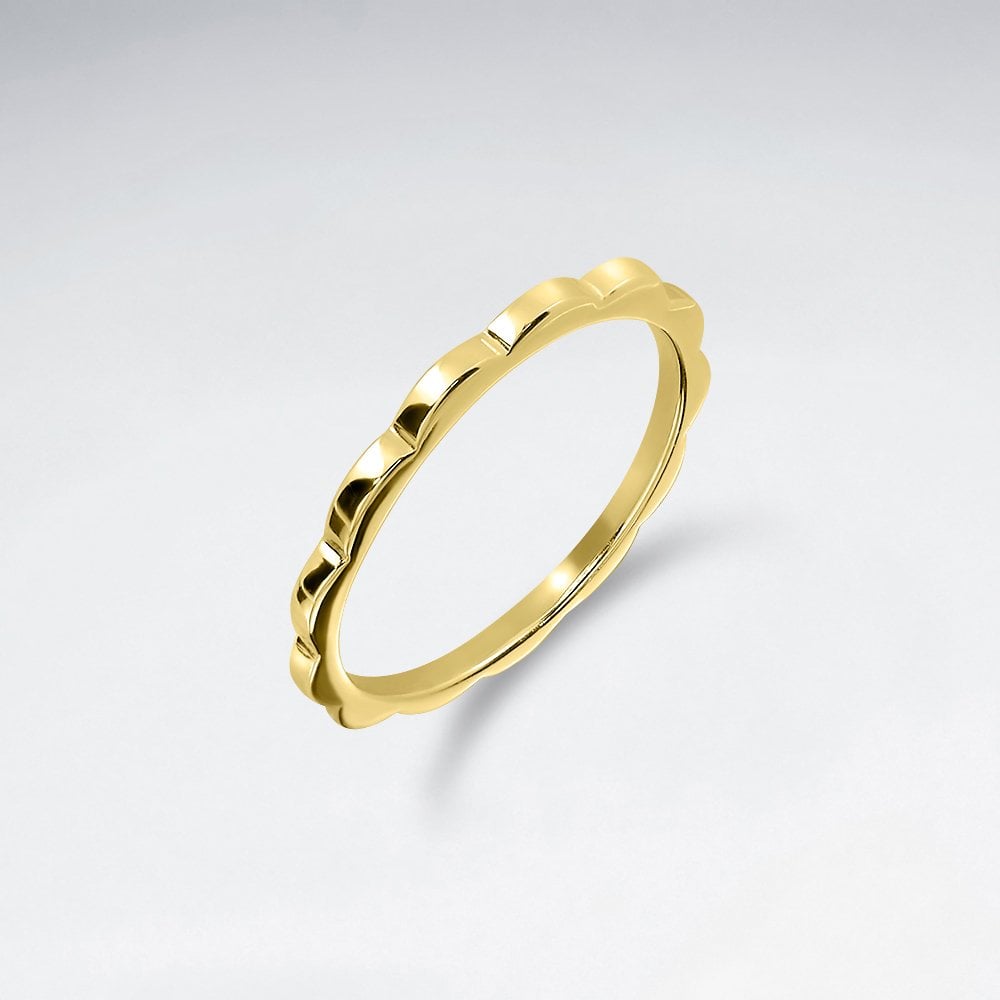 Sterling Silver Ripple Stacking Ring