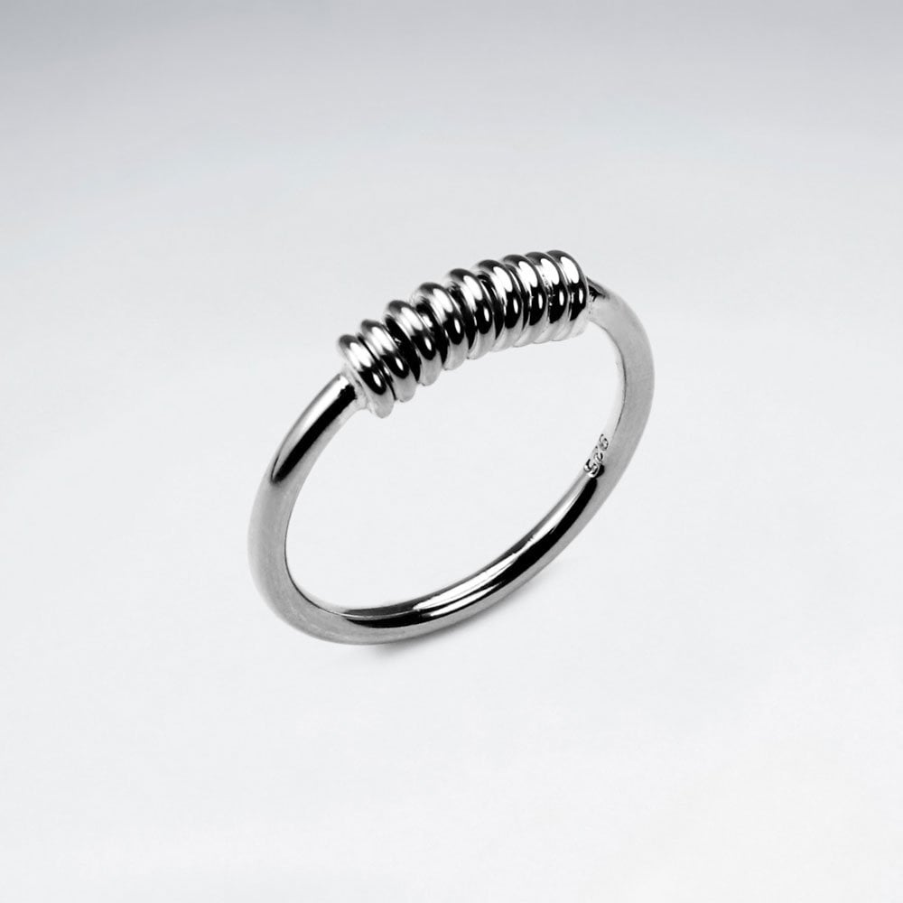 Sterling Silver Twist Center Ring