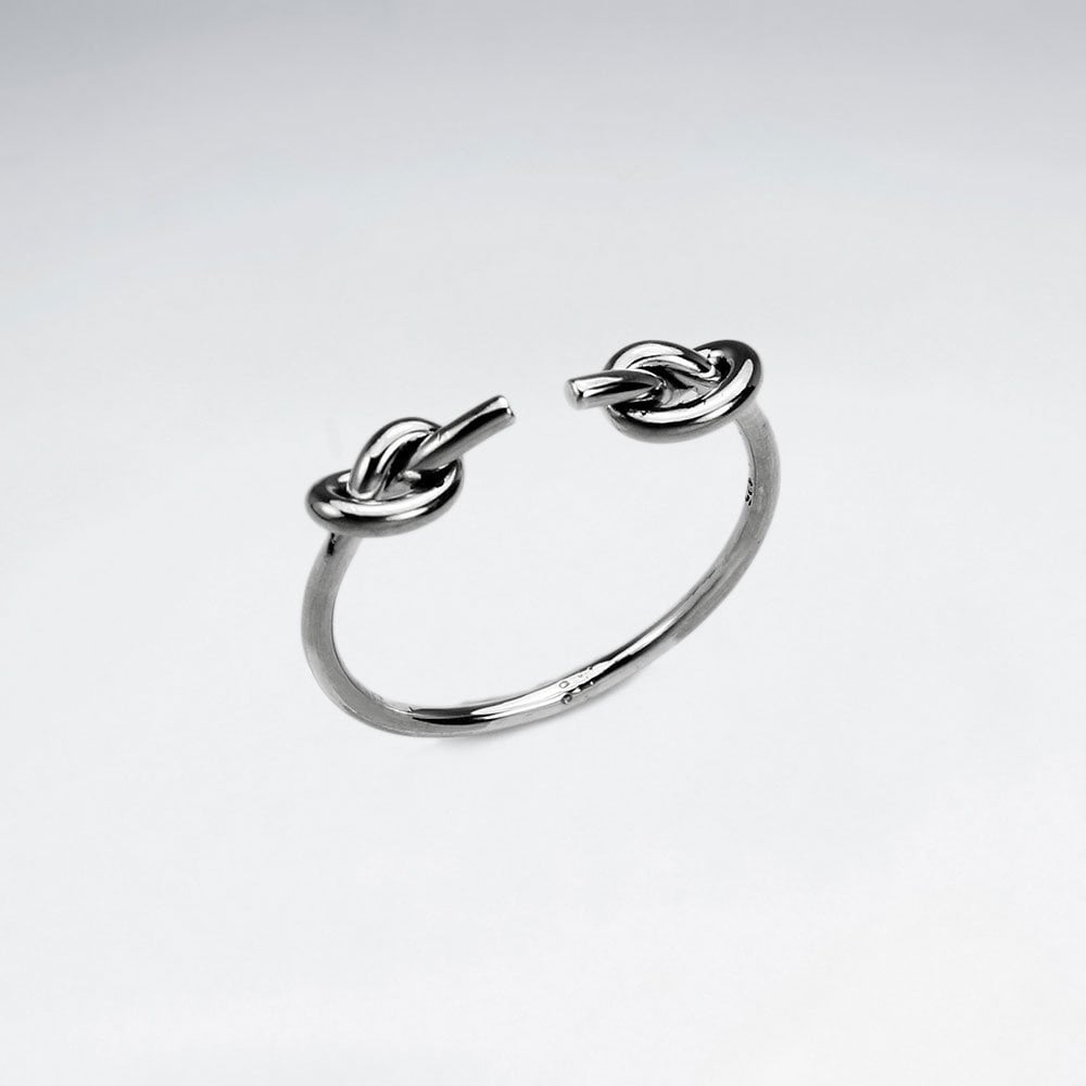 Sterling Silver Open End Love Knot Ring