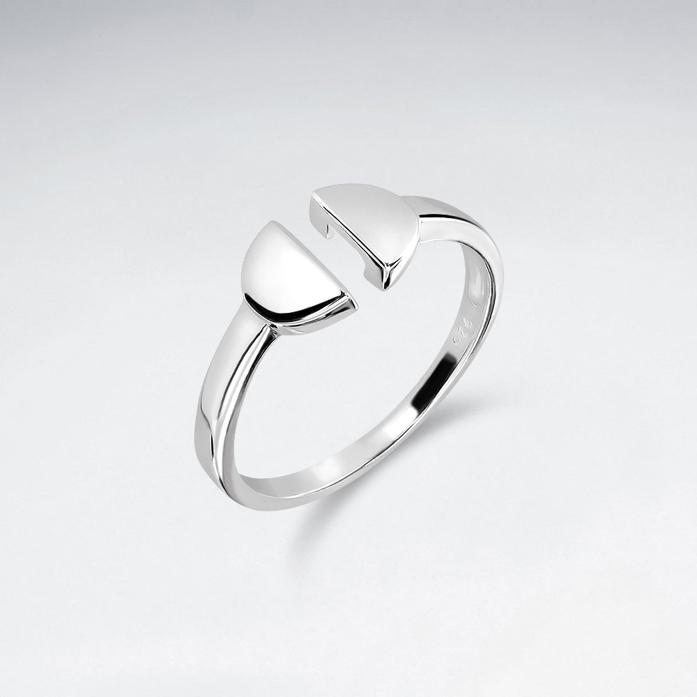 Sterling Silver Split Band Circle Ring