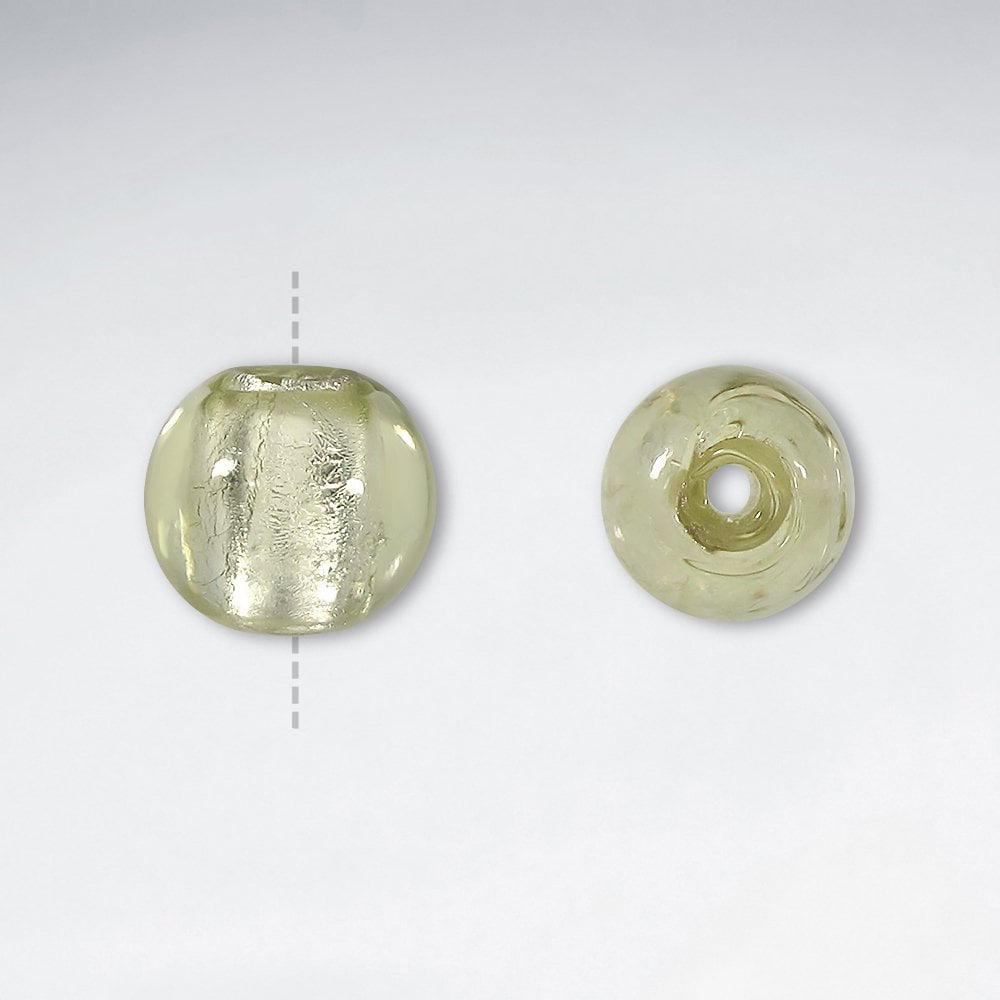 7.8x7.5mm Round Smooth Glass Lampwork Beads pkg of 100