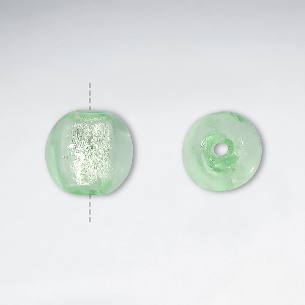7.8x7.5mm Round Smooth Glass Lampwork Beads pkg of 100