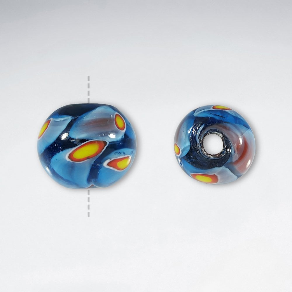 18.5x15.6 Smooth and Textural Glass Lampwork Beads pkg of 10