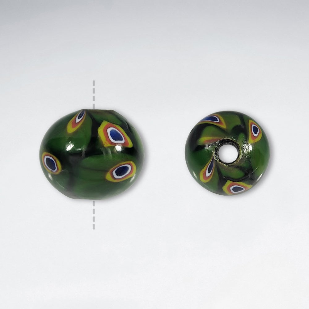 18.5x15.6 Smooth and Textural Glass Lampwork Beads pkg of 10
