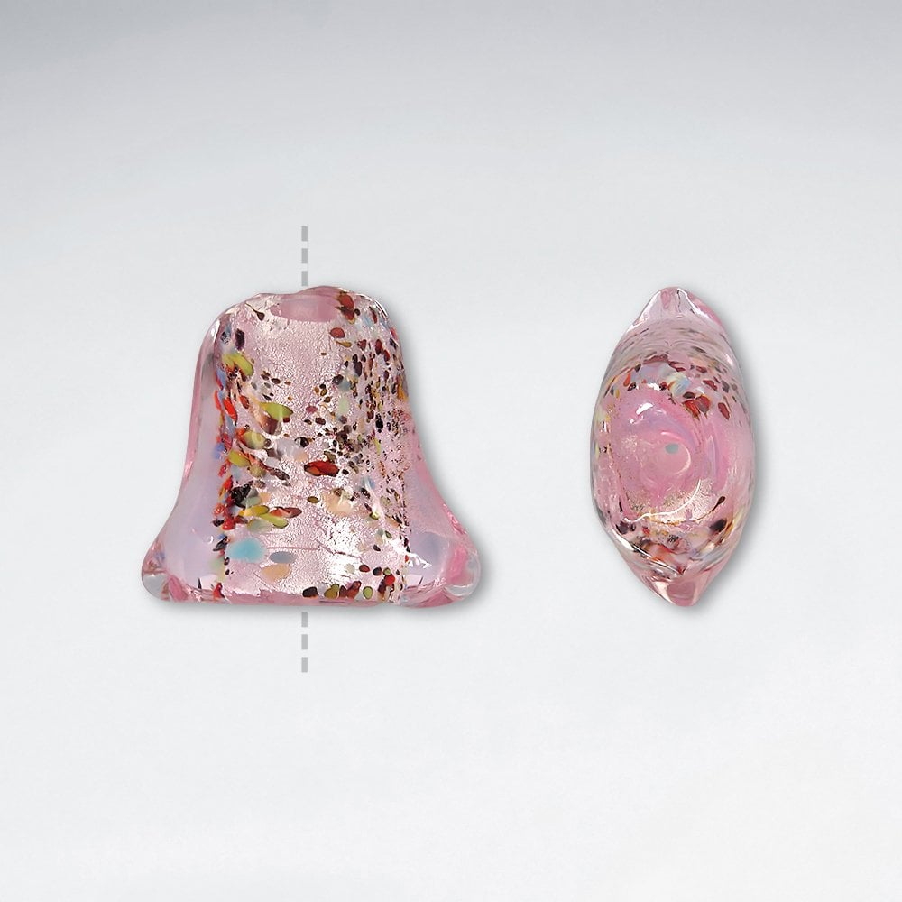 19.6x26.9mm Flat Bell Shaped Smooth Lampwork Glass Beads pkg of 10
