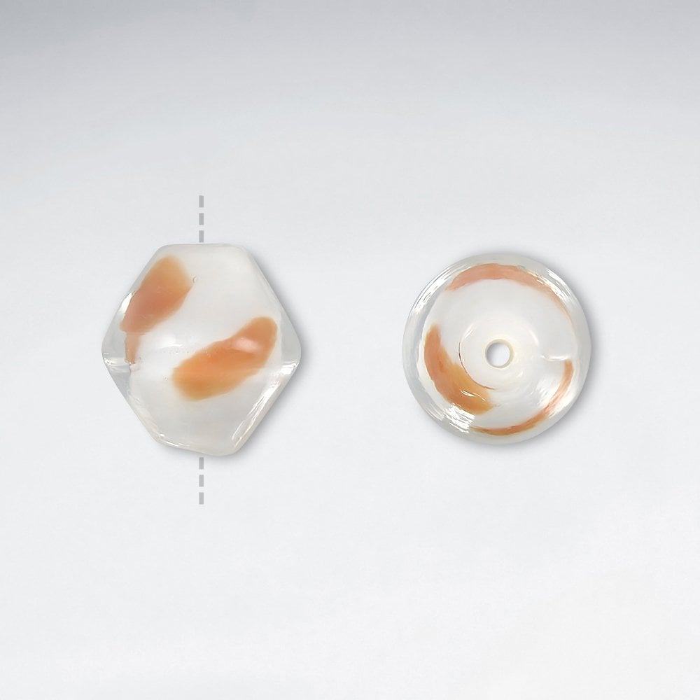 12.9x14mm Bicone Smooth Lampwork Glass Beadspack pkg of 30