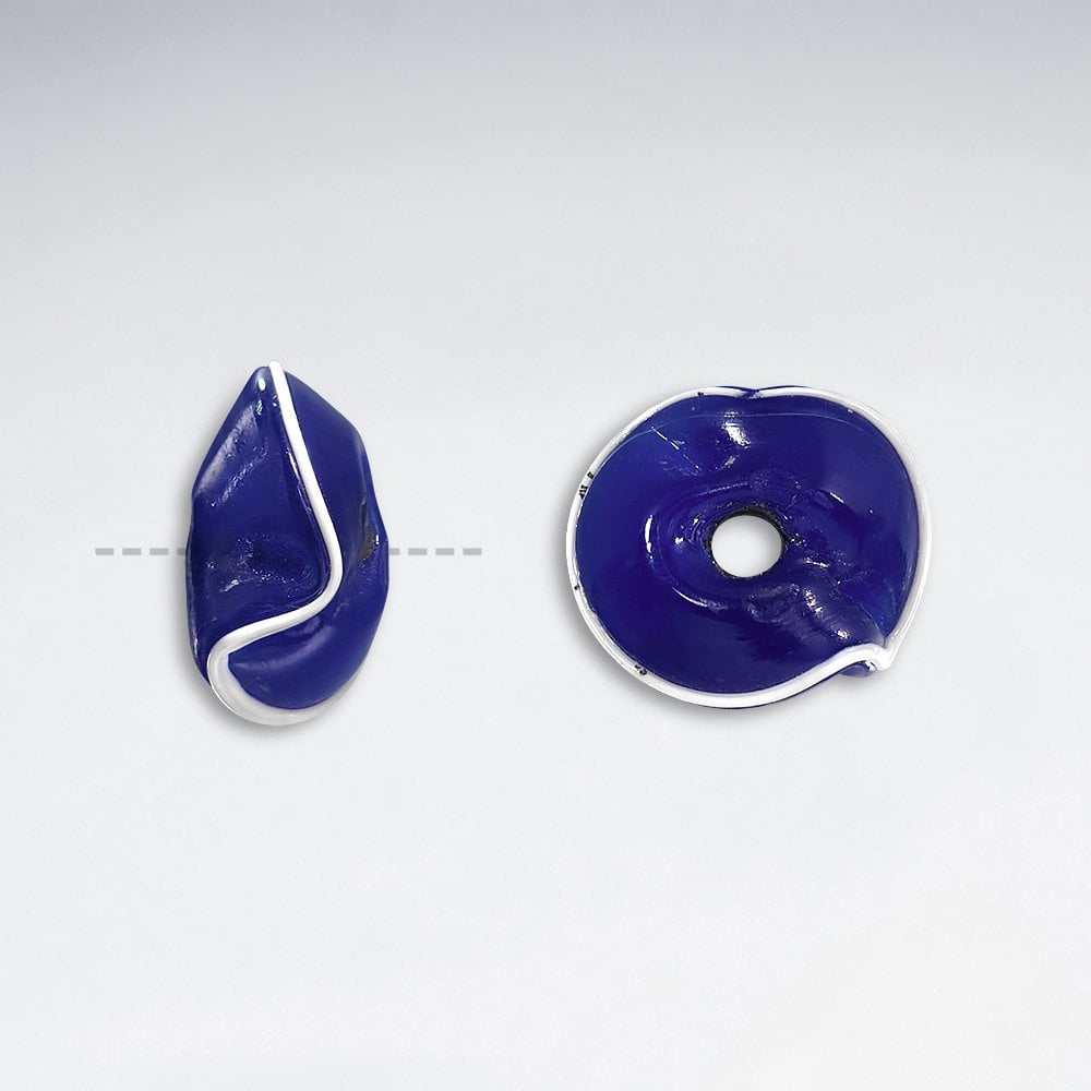 19.1x8.7mm Smooth Rumpled Lampwork Glass Beads pkg of 20