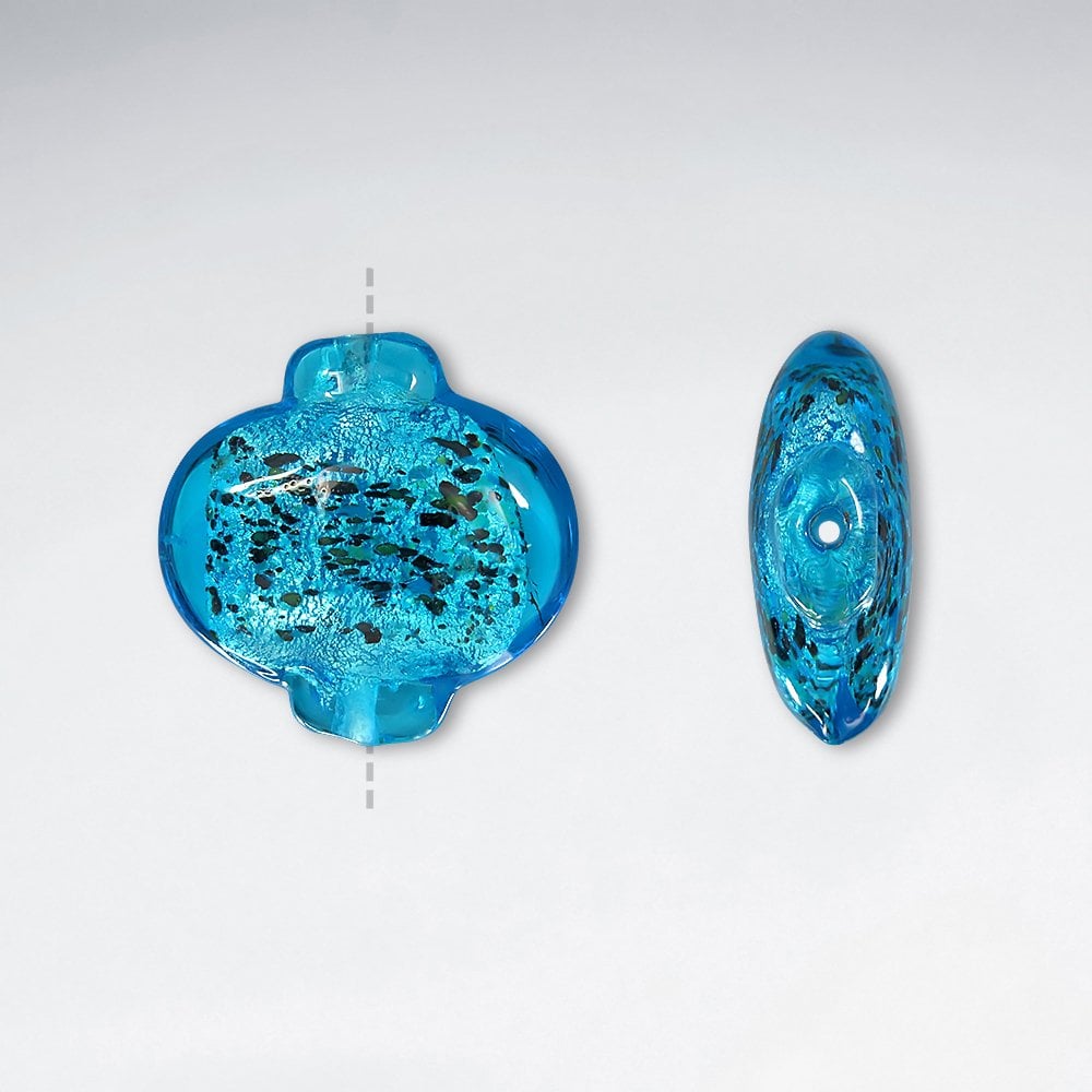 28.6x27.4mm Speckled Freeform Glass Lampwork Beads pkg of 30