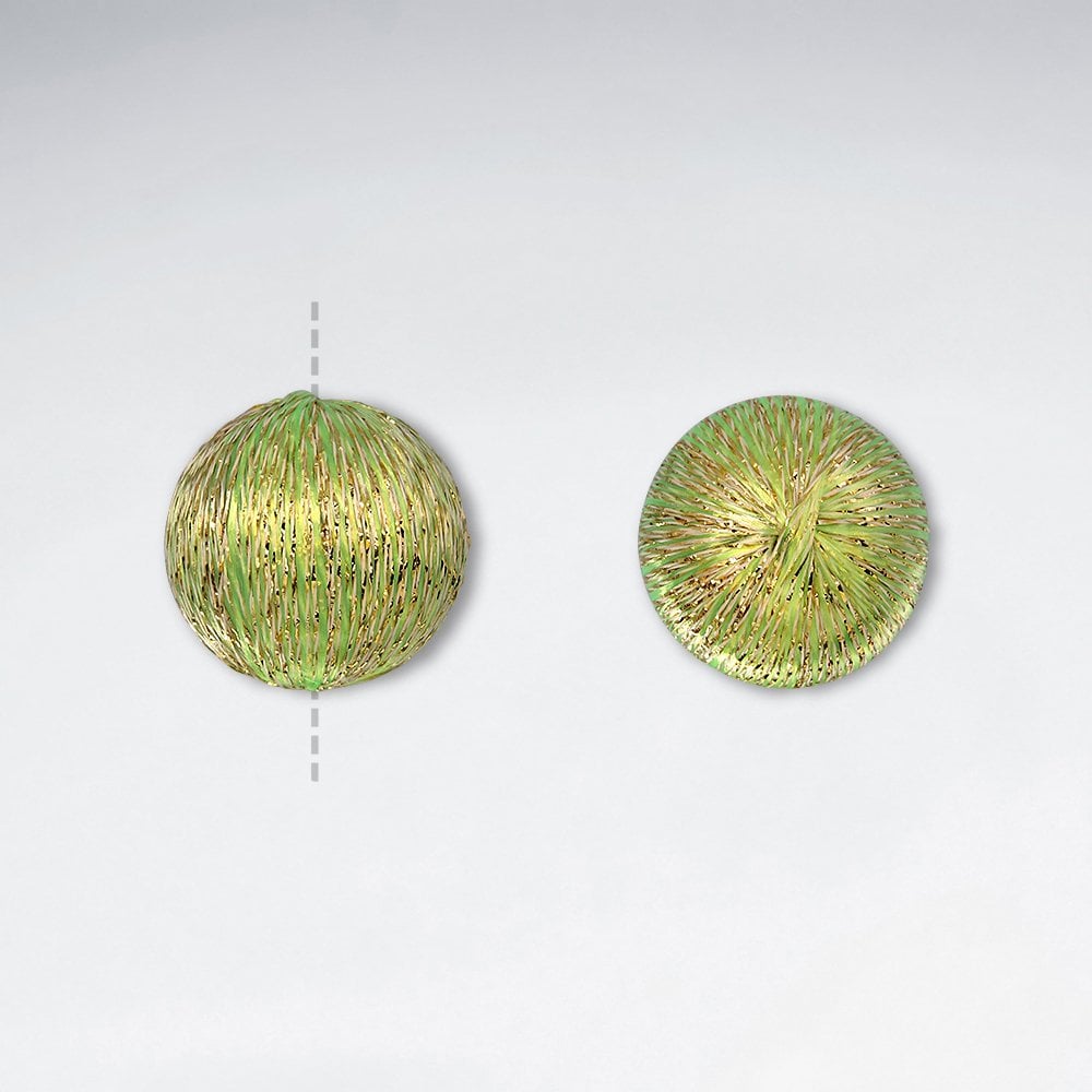 19.4x17.9mm Round Two Tone Silk Glass Beads pkg of 10