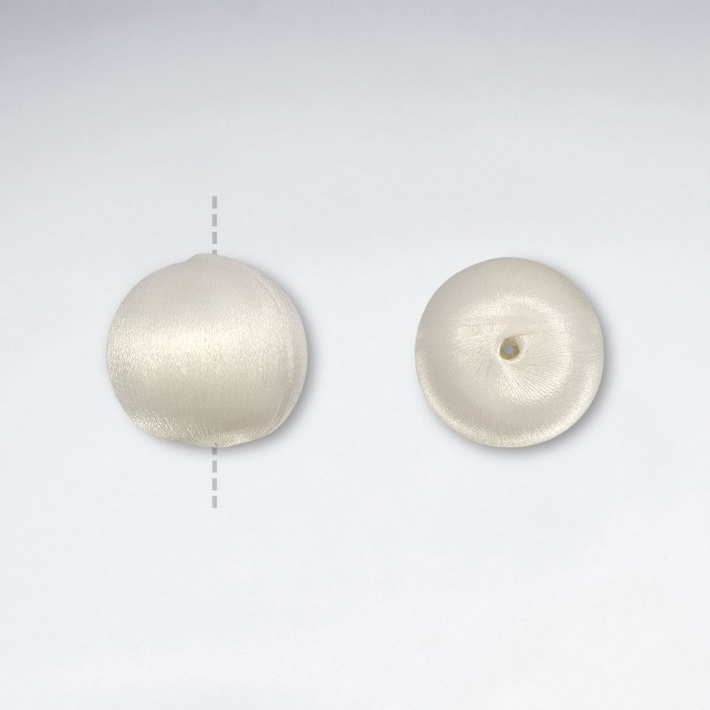 14.8x14.9mm Textured Silk Round Glass Beads pkg of 20