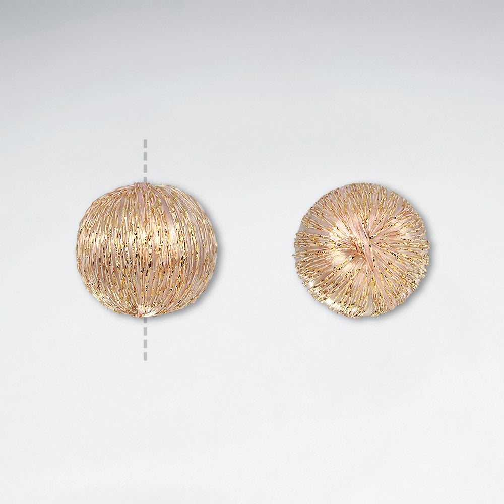 19.4x17.9mm Round Two Tone Silk Glass Beads pkg of 10