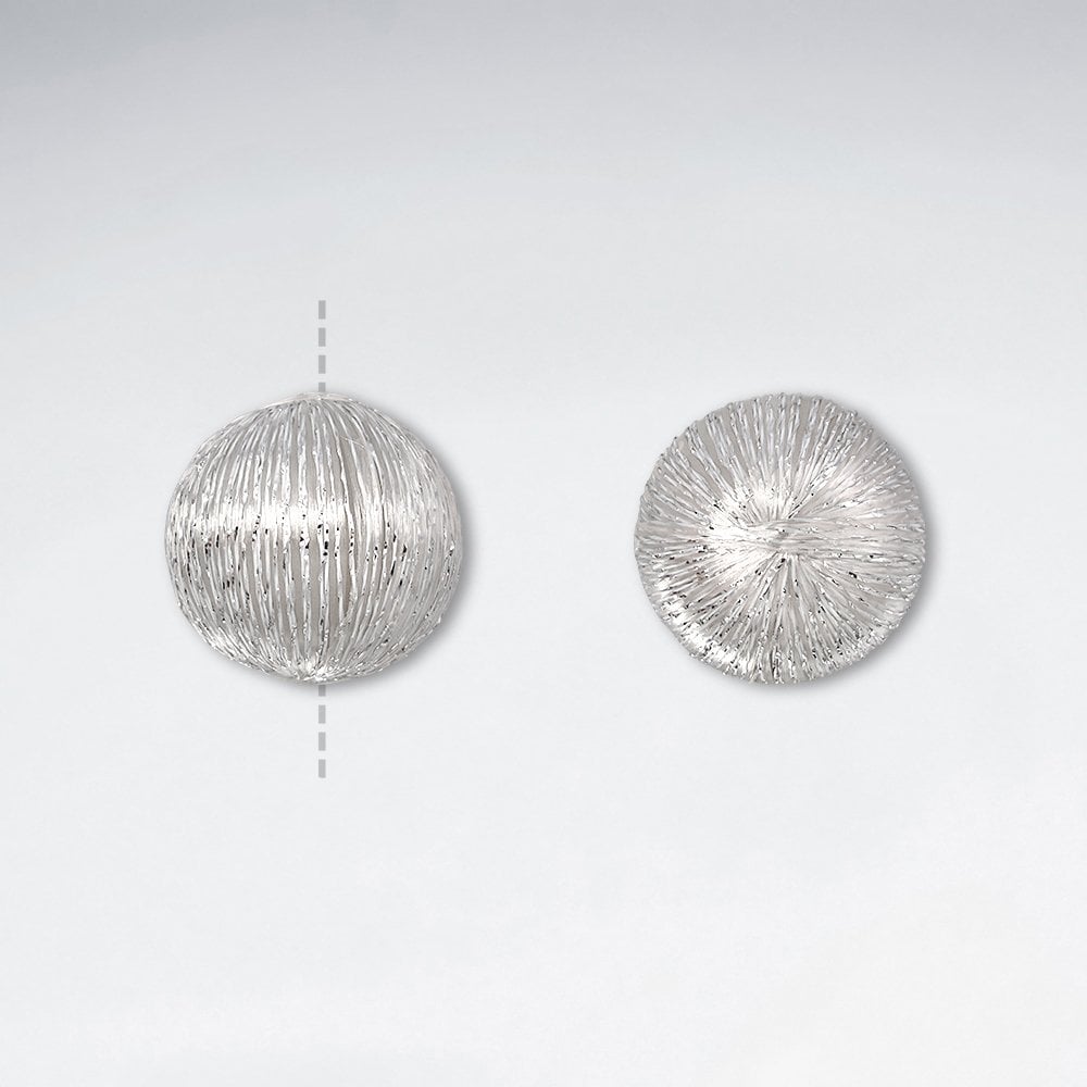 19.5x18mm Round Textured Silk Glass Beads pkg of 10