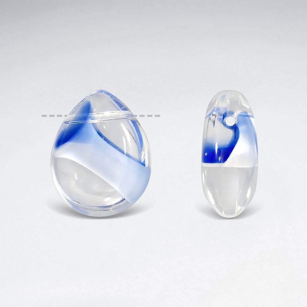 11.7x14.7mm Smooth Teardrop Glass Czech Beads pkg of 10