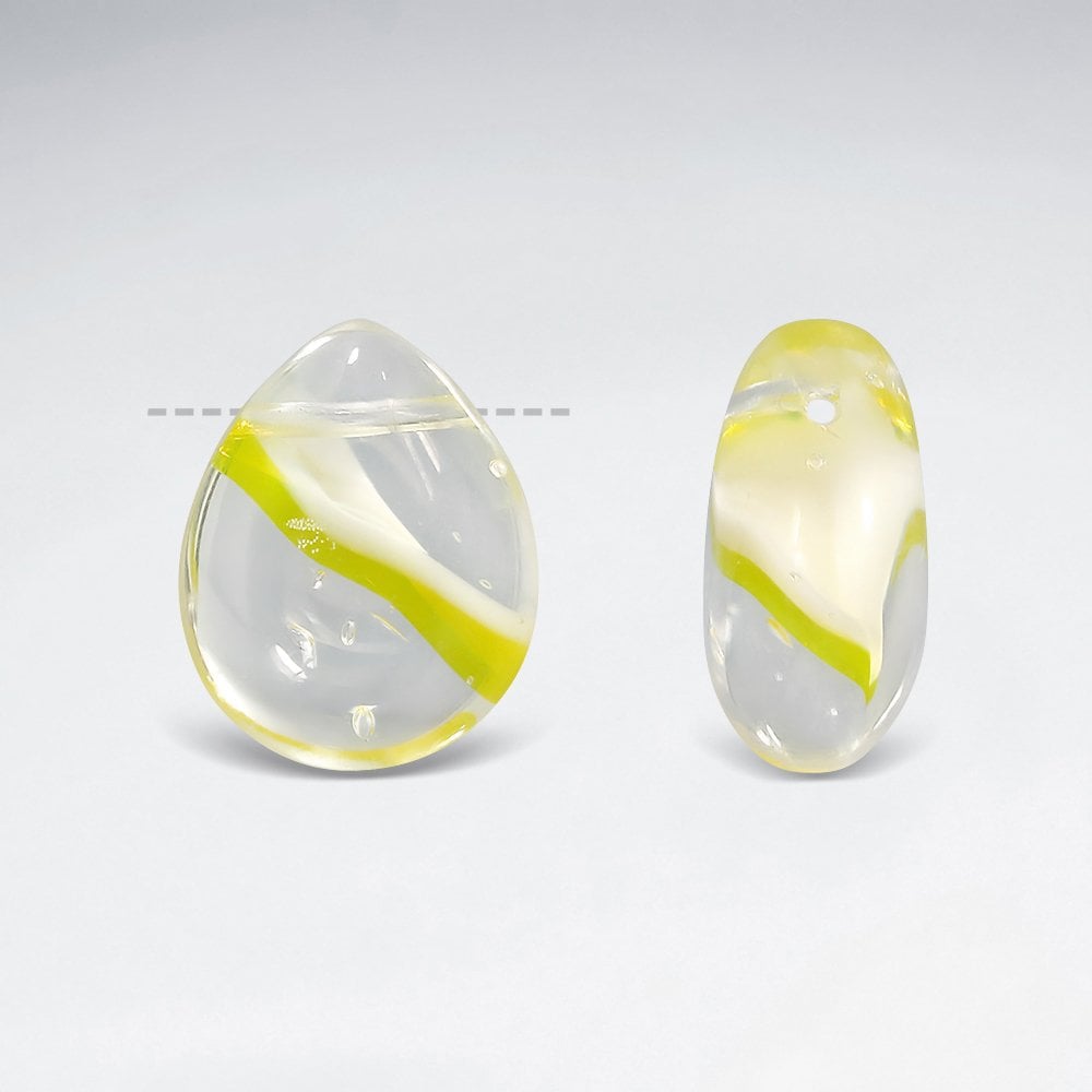 11.7x14.7mm Smooth Teardrop Glass Czech Beads pkg of 10