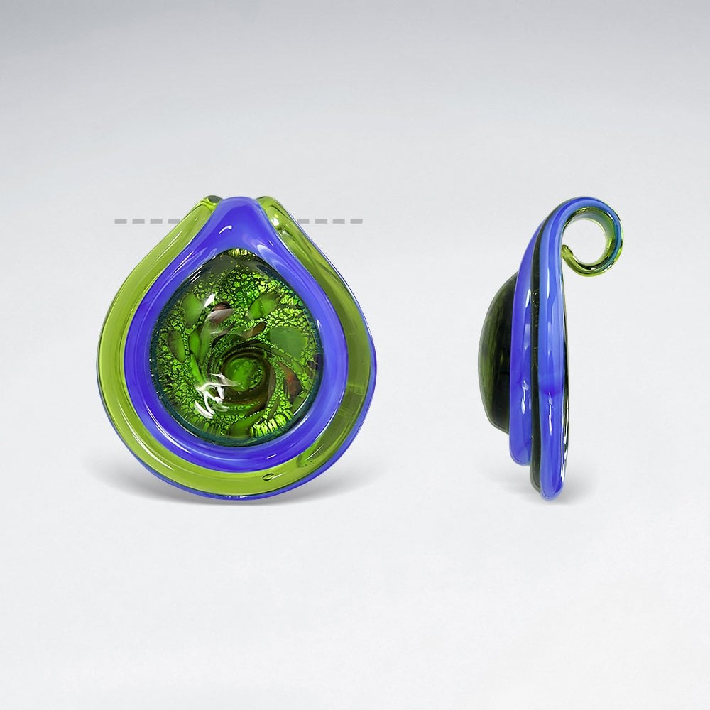 15.5x57.2mm Round Flat Glass Bead With Lip For Jewelry Making
