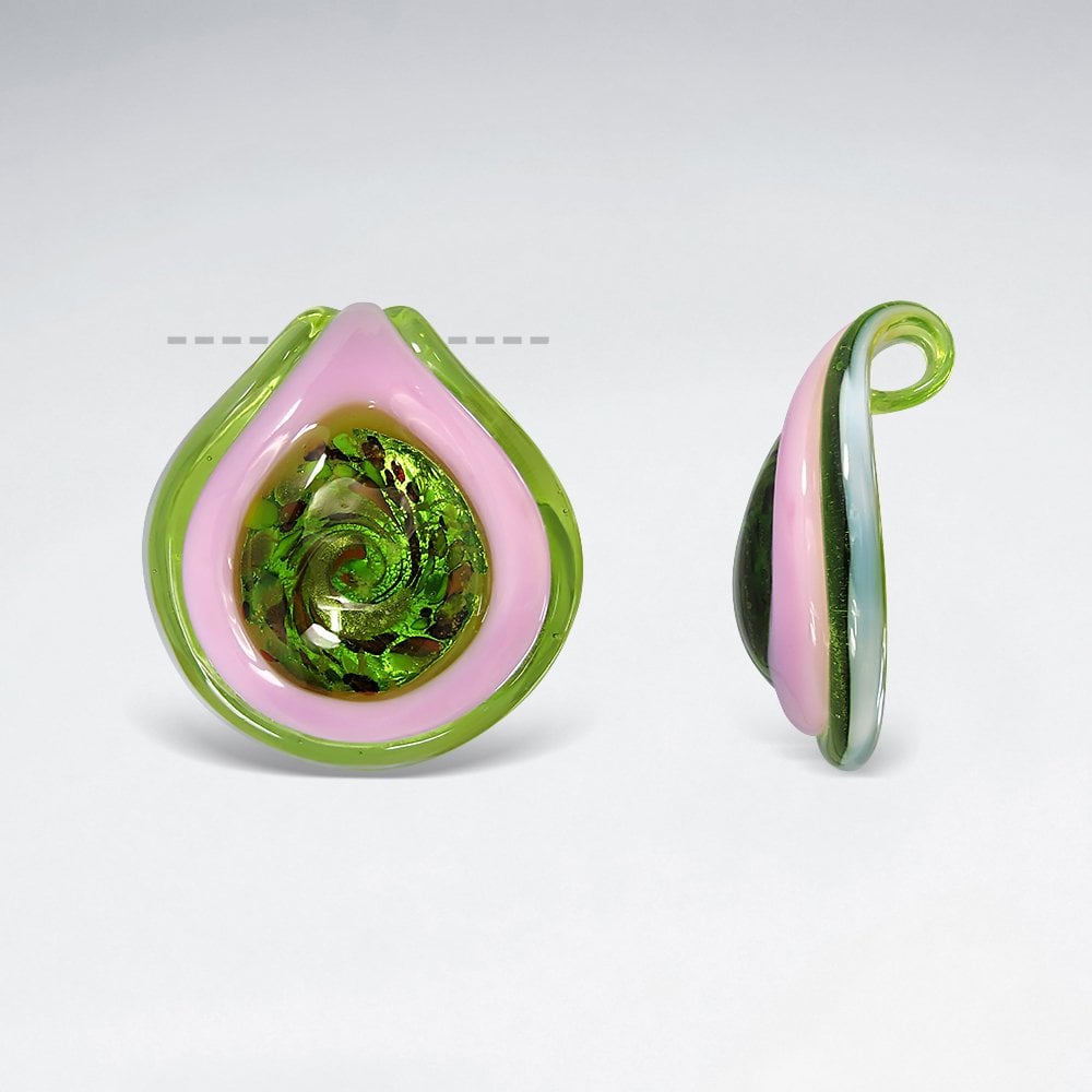 15.5x57.2mm Round Flat Glass Bead With Lip For Jewelry Making