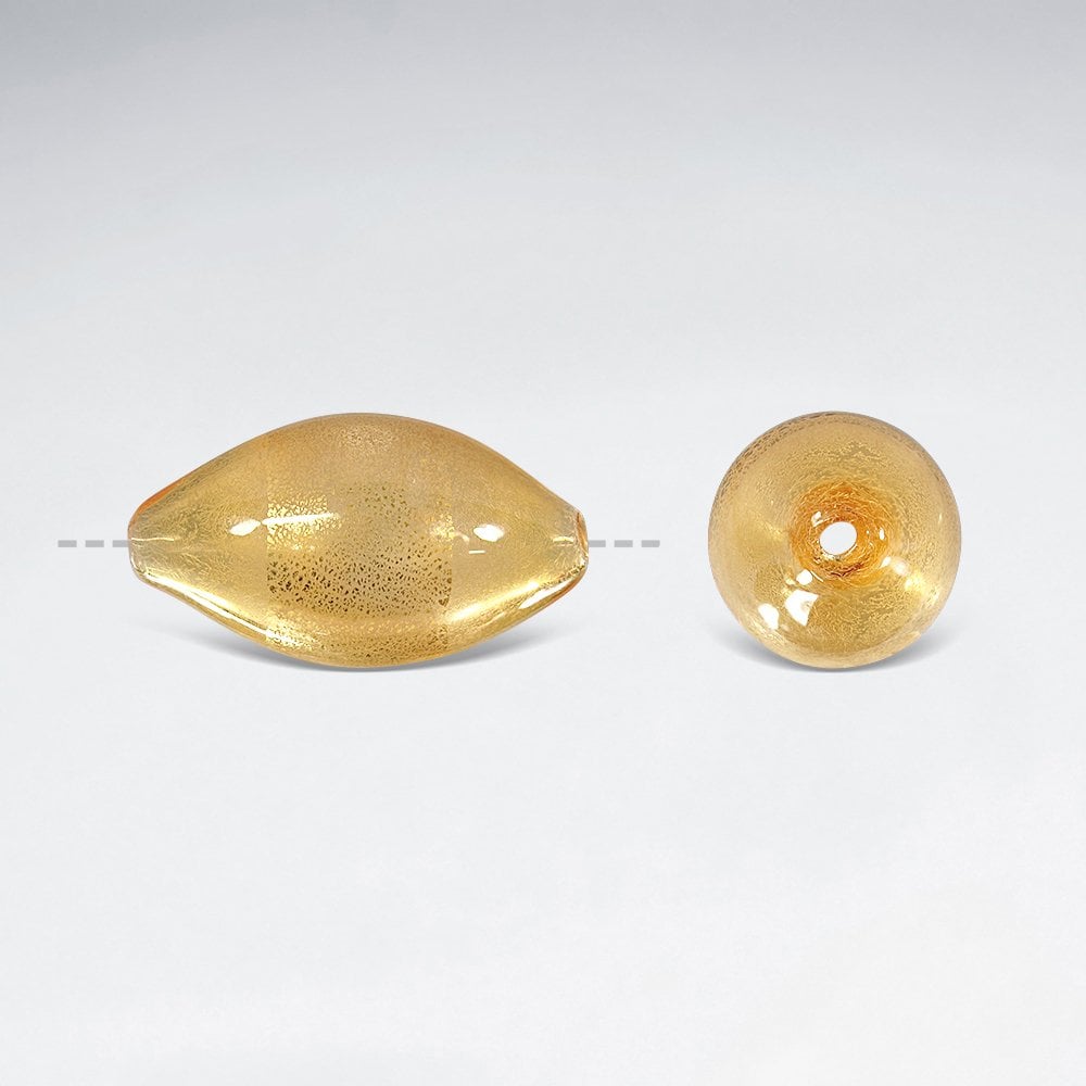 18.1x32mm Double Cone Shaped Smooth Glass Beads pkg of 4
