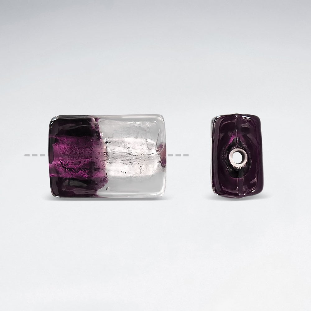 12.4x18mm Smooth Square Lampwork Glass Beads pkg of 20