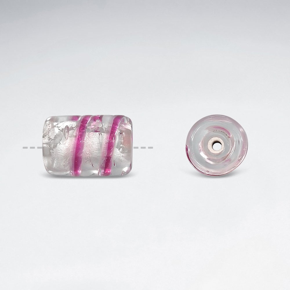 9.9x14.2mm Smooth Spiral Cylinder Lampwork Glass Tube Beads pkg of 20