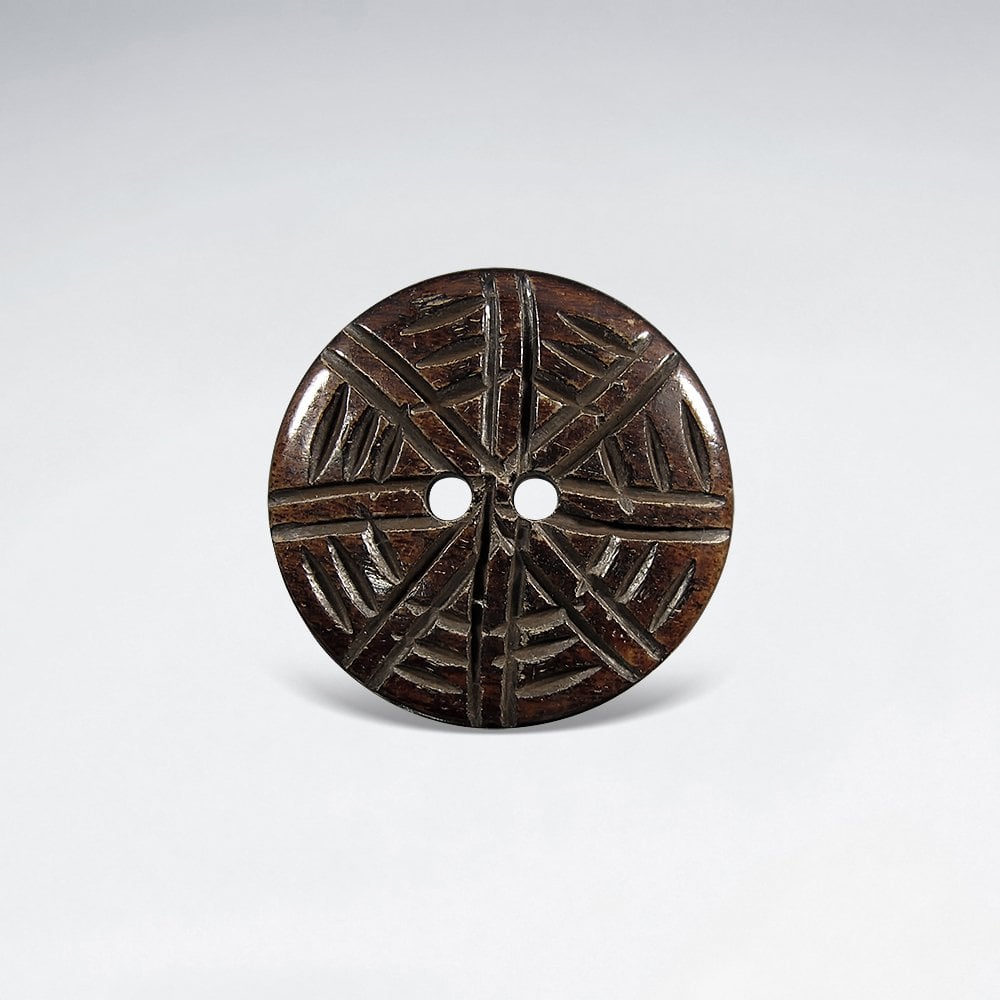 21.5mm Circle Pattern Textured Bone Button pkg of 10