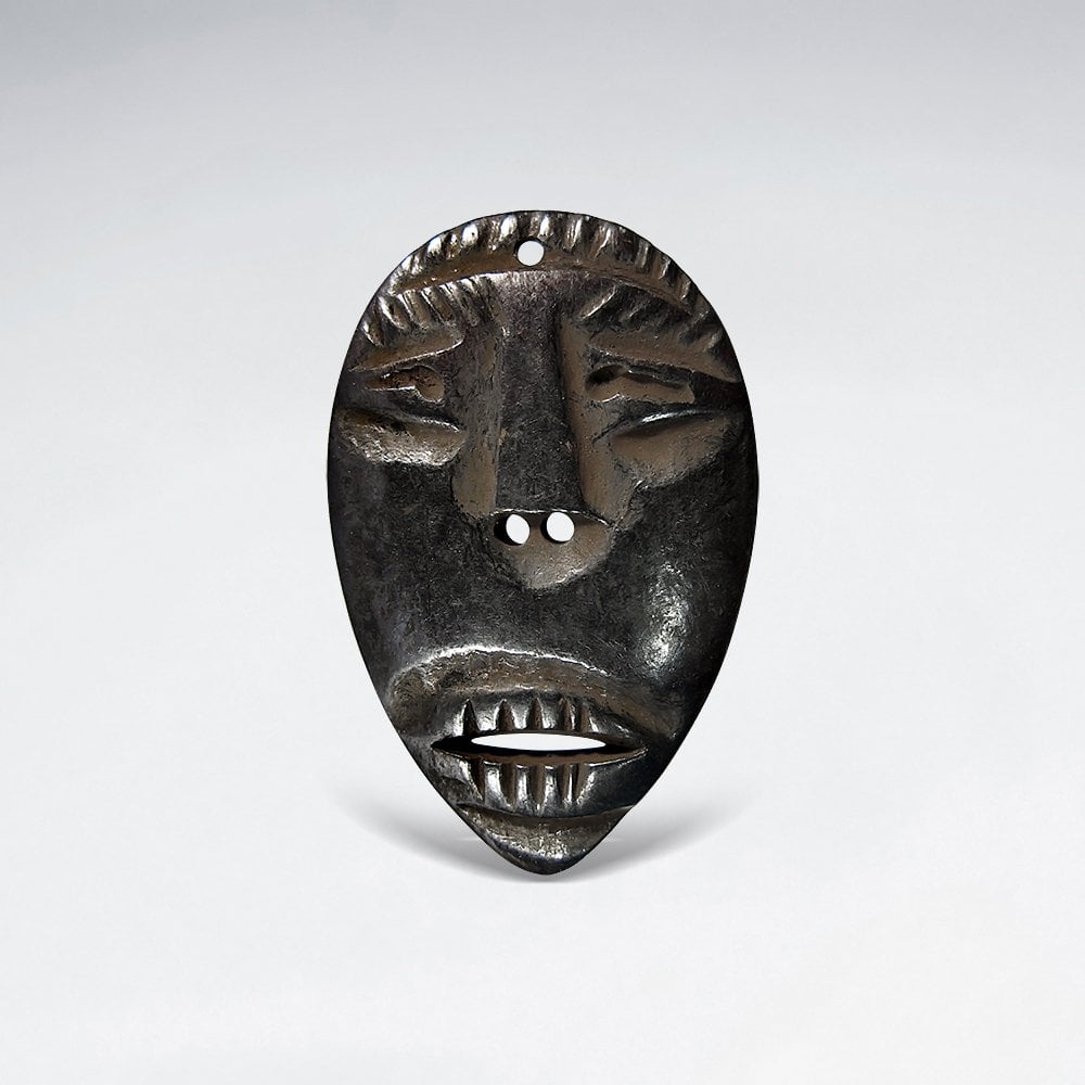 27x42mm Tribal Face Mask Bone Bead pkg of 5