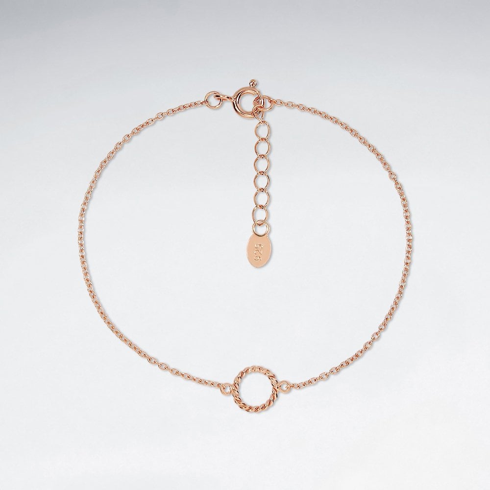Sterling Silver Geometric Open Circle Bracelet