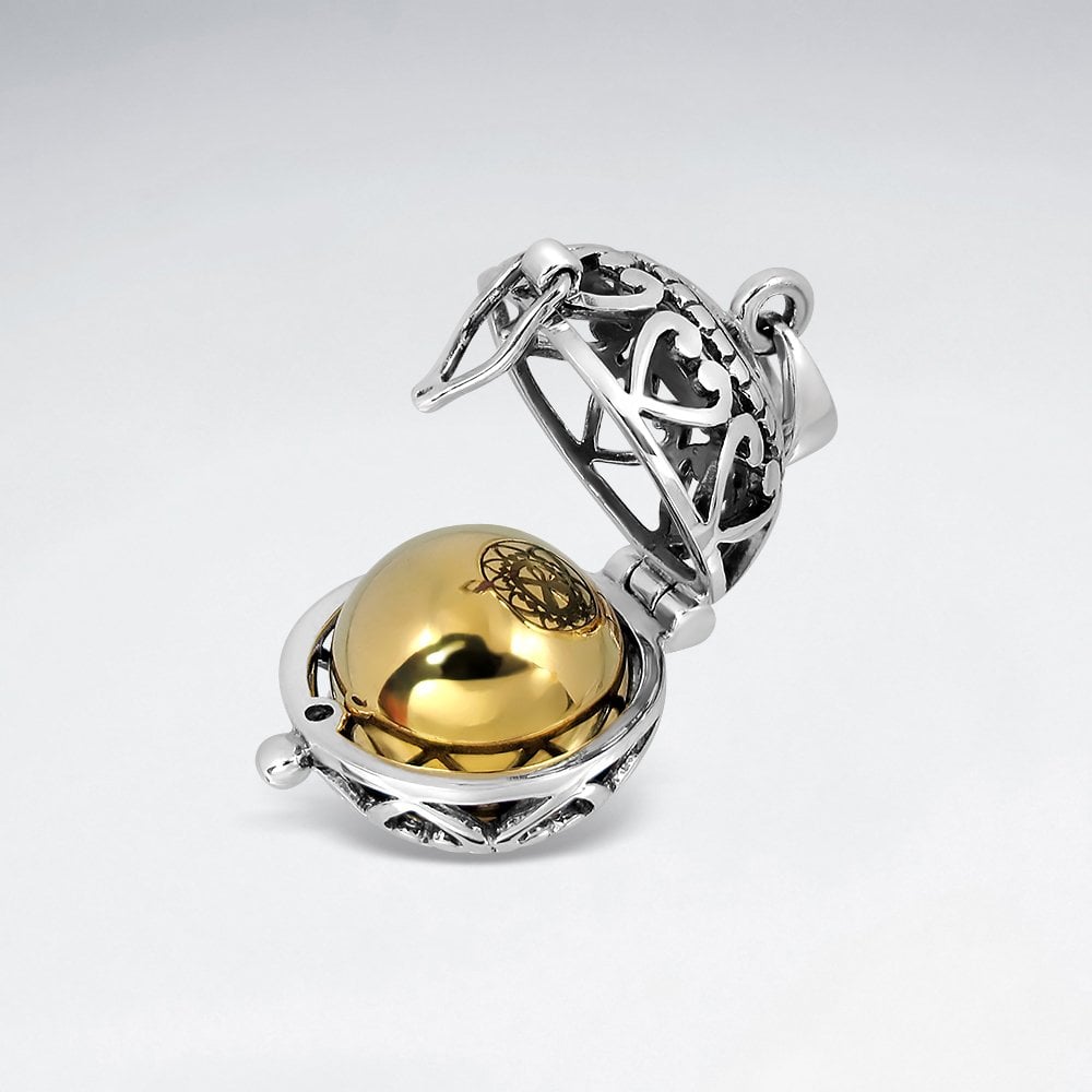 Sterling Silver Chiming Brass Harmony Pendant