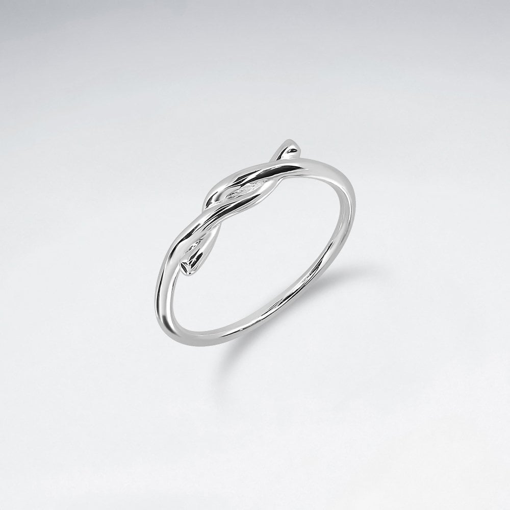 Sterling Silver Twist Tie Ring
