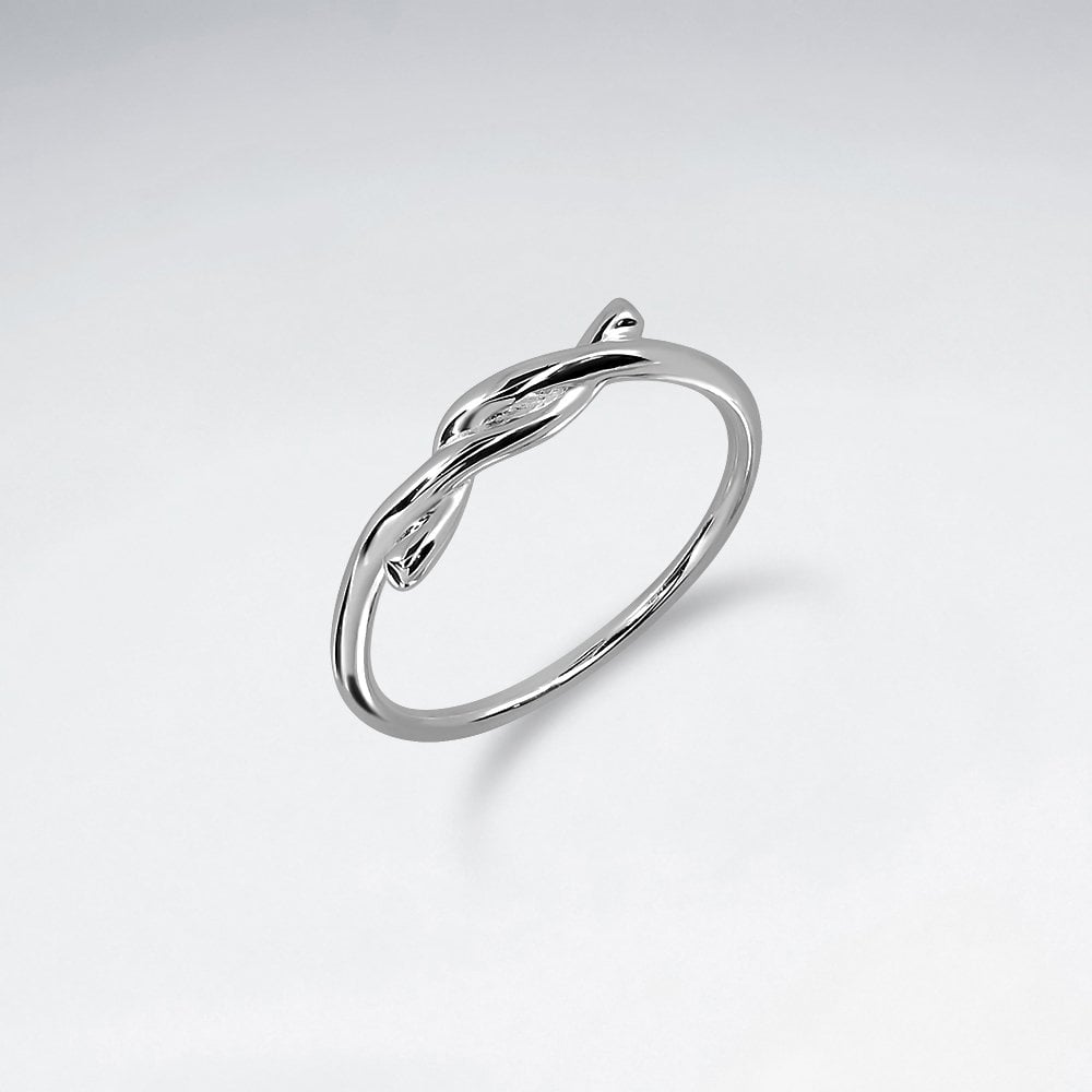 Sterling Silver Twist Tie Ring