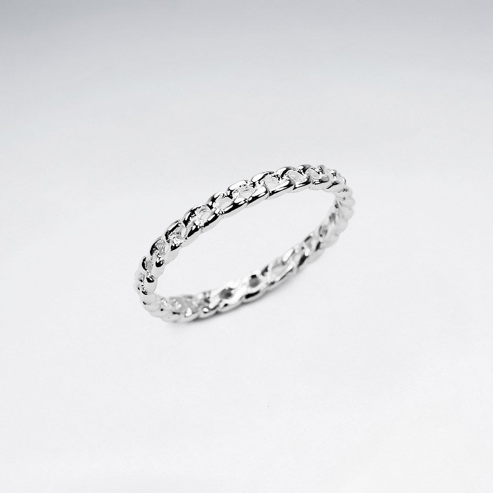 Sterling Silver Link Chain Ring