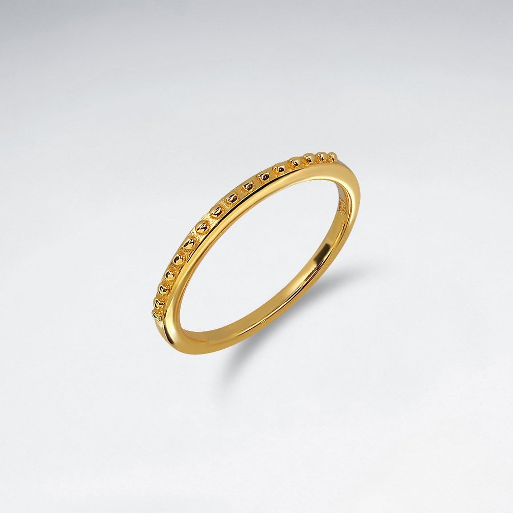 Sterling Silver Dot Design Texture Ring