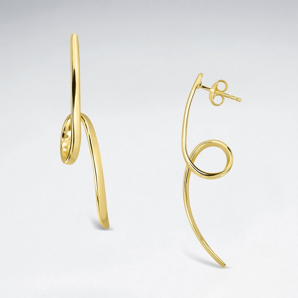 Sterling Silver Curly-que Stud Earrings