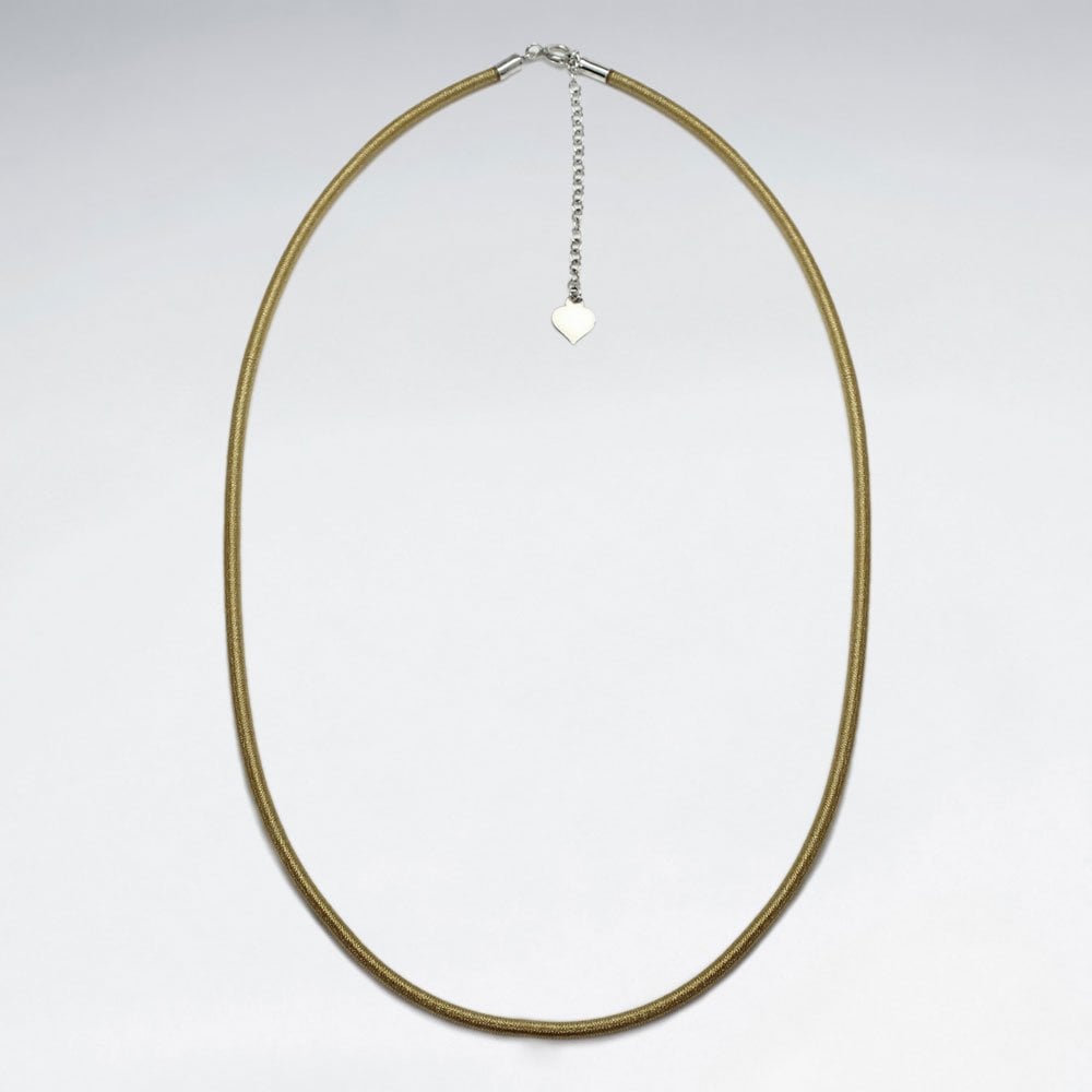 925 Sterling Silver With Silk Necklace