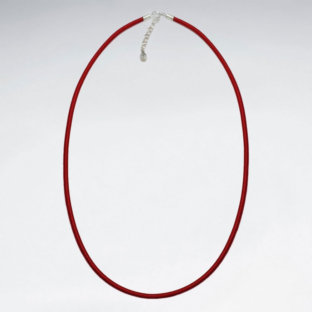 925 Sterling Silver With Silk Necklace