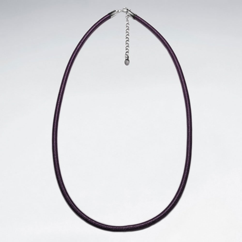 925 Sterling Silver With Silk Necklace