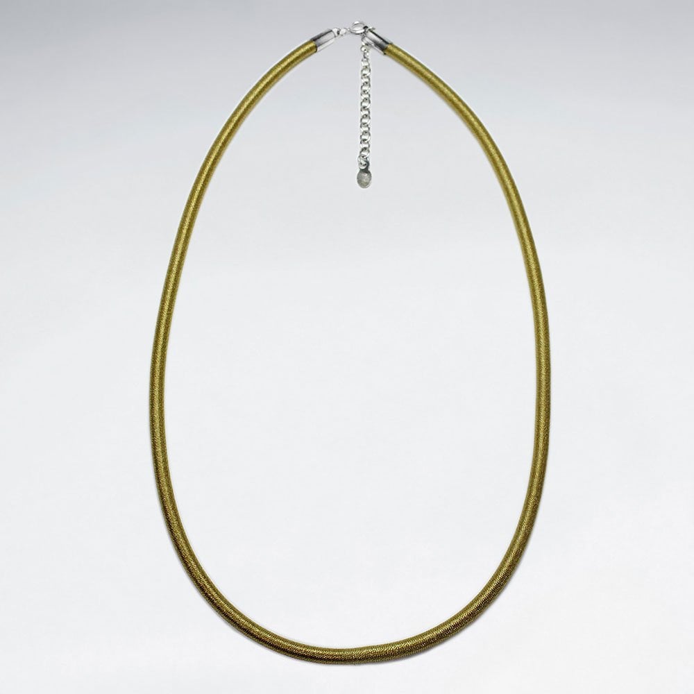 925 Sterling Silver With Silk Necklace